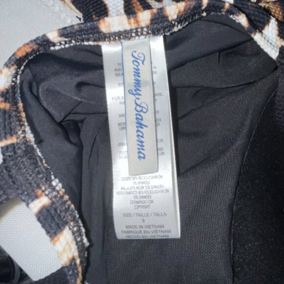 Tommy Bahama Island Cays Leopard Square-Neck One-Piece Swimsuit Size 8 - Picture 4 of 4